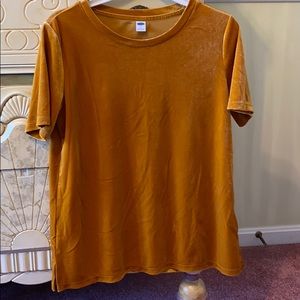 Old Navy Mustard Velvet Top